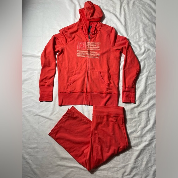 Vintage Polo jeans Company Ralph Lauren 2 Piece Sweatsuit women’s size L / XL - Picture 1 of 14